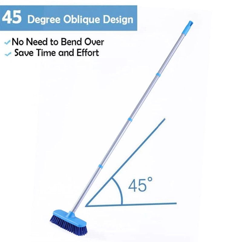 YONILL Deck Brush with Long Handle - Floor Scrub Brushes