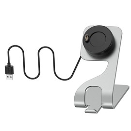 Disscool Replacement Charging Dock Stand Compatible With Garmin Venu 3/Venu 3S/Vivoactiv 5, Metal Charger Desktop Base Stand with Charging Dock Cable Smart Watch Accessories(1.5M/Gery)