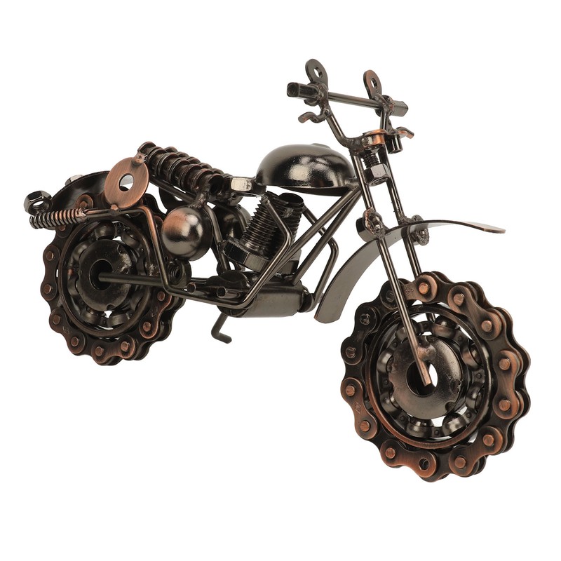 Motorcycle Toy Model Metallic Antique Texture Sturdy Smoothing Durable Metal