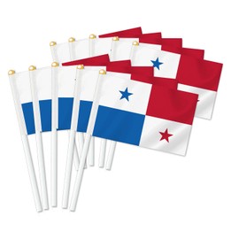 10 PCS Panama Handheld Small Flag, Panamanians Hand held Mini Decor Decoration Banner
