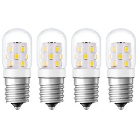 Maelsrlg Microwave Light Bulbs Under Hood 40W Equivalent, E17 LED Bulb Dimmable for Range Hood, 3W 380 Lumens, LED Appliance Light Bulb Over Stove, Daylight 5000K, 4 Pack