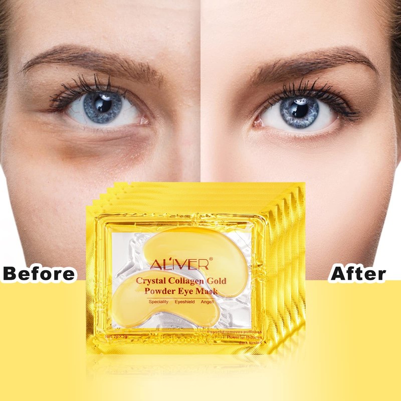 Eye Pads (25 Pairs), 24k Gold Eye Patches, Anti-Ageing Eye
