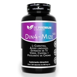Natural Health DINA-MIZE 400 Pre Entreno en Cápsulas con L-Carnitina, CLA, Cafeína, Té Verde y Picolinato de Cromo, 120 Cápsulas, 140 mg de Cafeína por Porción