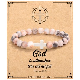 Paderast Christian Gifts for Women, Religious Cross Bracelet Gifts for for Mom/Daughter/Friend/Sister/Grandma