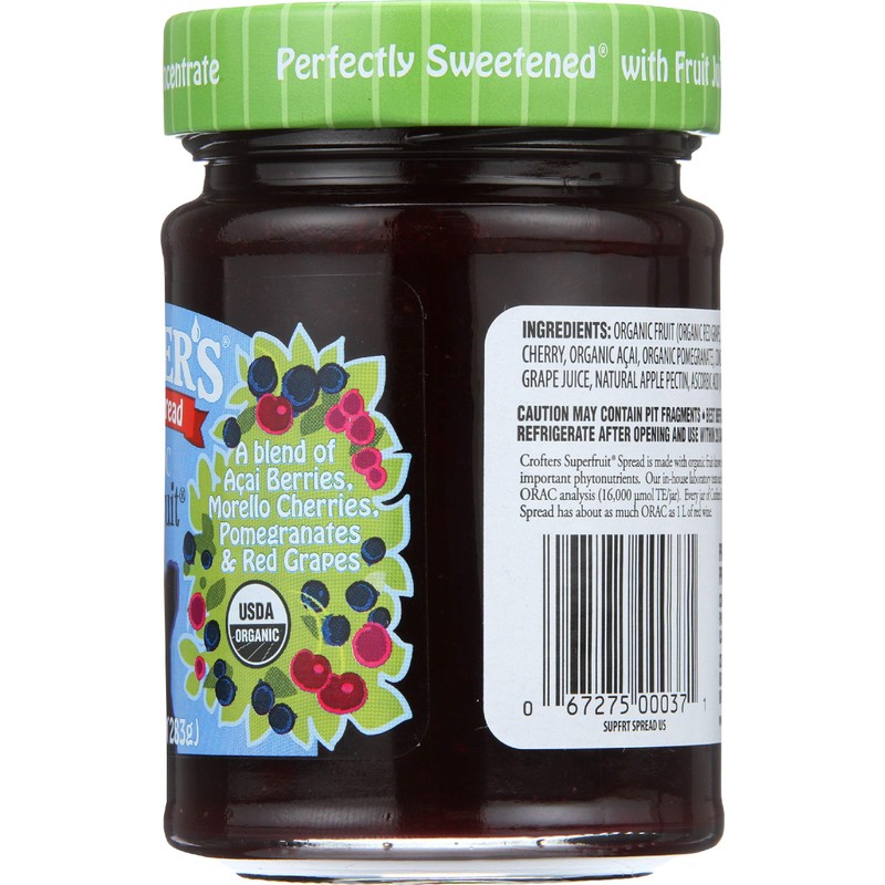 Crofters Organic Superfruit Just Fruit Spread, 10 Oz Jar