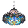 Chloe CH1B715BD17-DH2 17" Shade Lydia Tiffany-Style 2 Light Victorian Ceiling