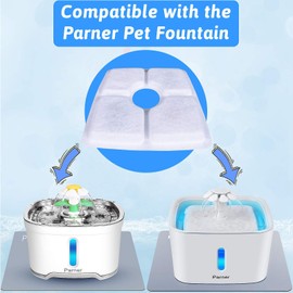 Filters for Pet Water Fountain, Cat Water Fountain filters, 4Pcs Filters with Activated Carbon for Cat and Dog Water Fountain, Square Filters for Pet Fountain