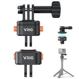 VRIG Tripod Mount Accessories for Gopro Hero -Claw Mini Basic Set Magnetic Quick Release Adapter for Tripod with Gopro 10 9 8 7 6 5 insta360