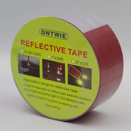 2inch x 33ft Reflective Safety Tape, ONTWIE Reflective Sticker Red White for Trailers - Reflective Warning Conspicuity Tape Stickers High Intensity Waterproof
