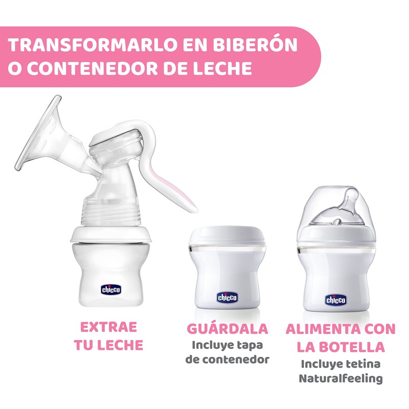 CHICCO, Extractor de Leche Materna Manual Natural Feeling, Accesorios de