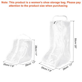 PATIKIL Boots Storage Bags, 4 Pack Waterproof Tall/Short Boot Carry Bag Boots Organizer Protector Bag for Travel Daily Use, White