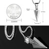 Komorebi Pierce, Men's Necklace, Popular Accessory, Stainless Steel Pendant, Silver
