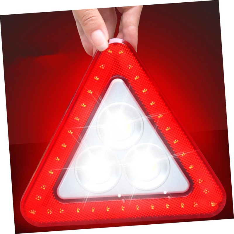 Warning signal lamp triangular indicator board led folding shutter reflector