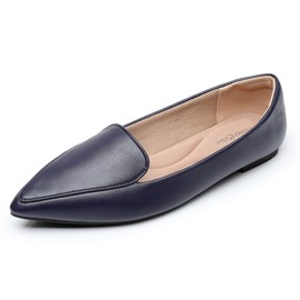 VenusCelia Funkier Zapatos planos para mujer, azul marino, (Navy Pu), 6 US