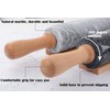 SIPARUI Marble Rolling Pin Set with Silicone Pastry Mat,Stainless Steel