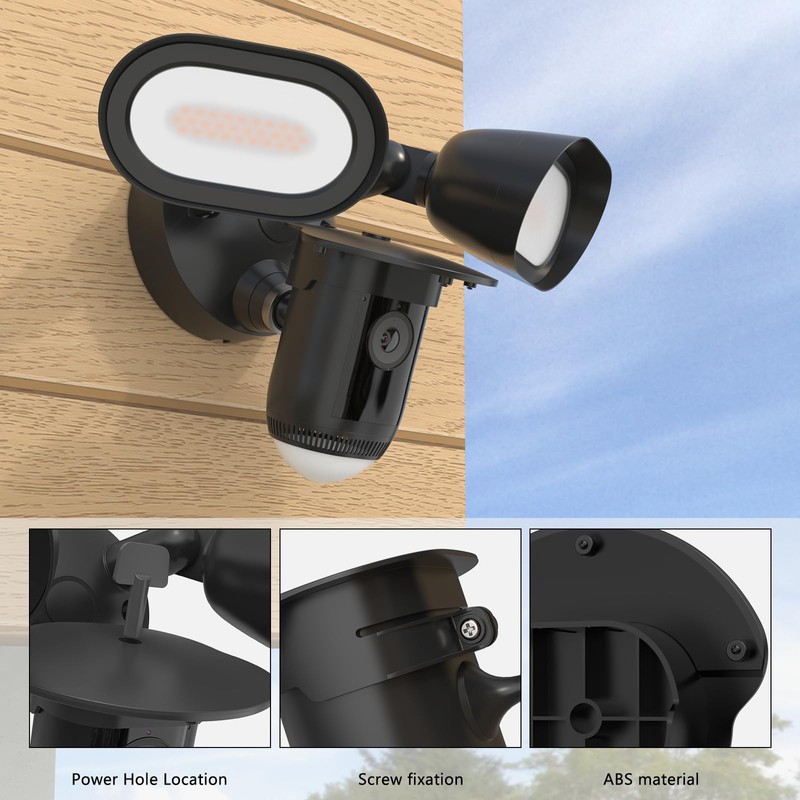 OkeMeeo Rain Cover Sun Shade for R-ing Floodlight Cam Wired