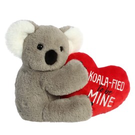 Aurora® Heartwarming Valentine JUST Sayin'™ Koalified to Be Mine Stuffed Animal - Decorative Charm - Loveable Companions - Gray 9 Inches