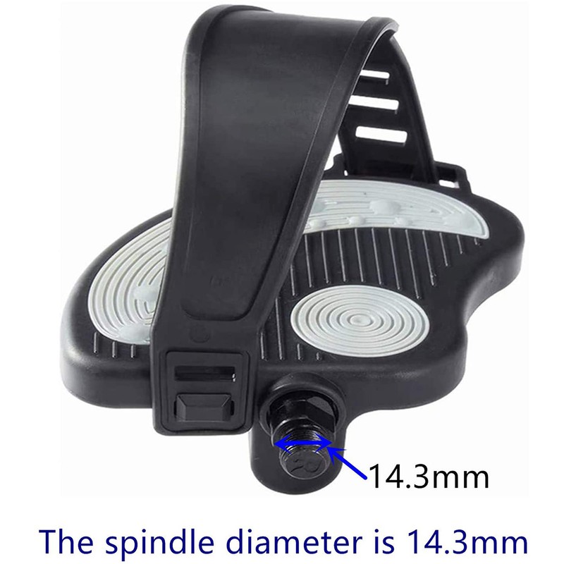 1 Pair Bike Pedals with Toe Clips Cages and Straps