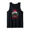 Funny Christmas Black Cat Joy to The World Tank Top