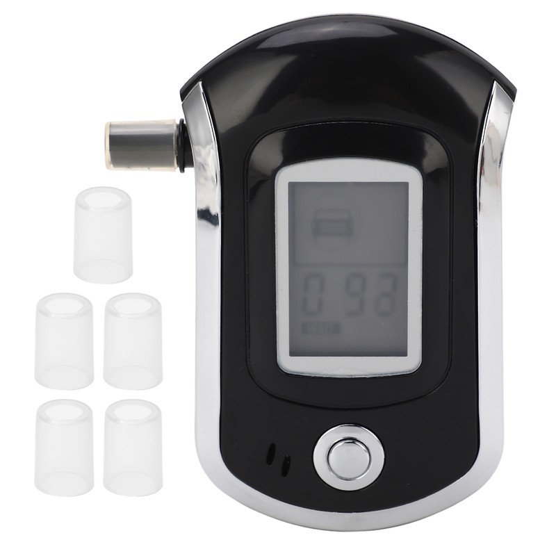 Digital Display Breath Tester Air Blowing Portable Drunk Detector with
