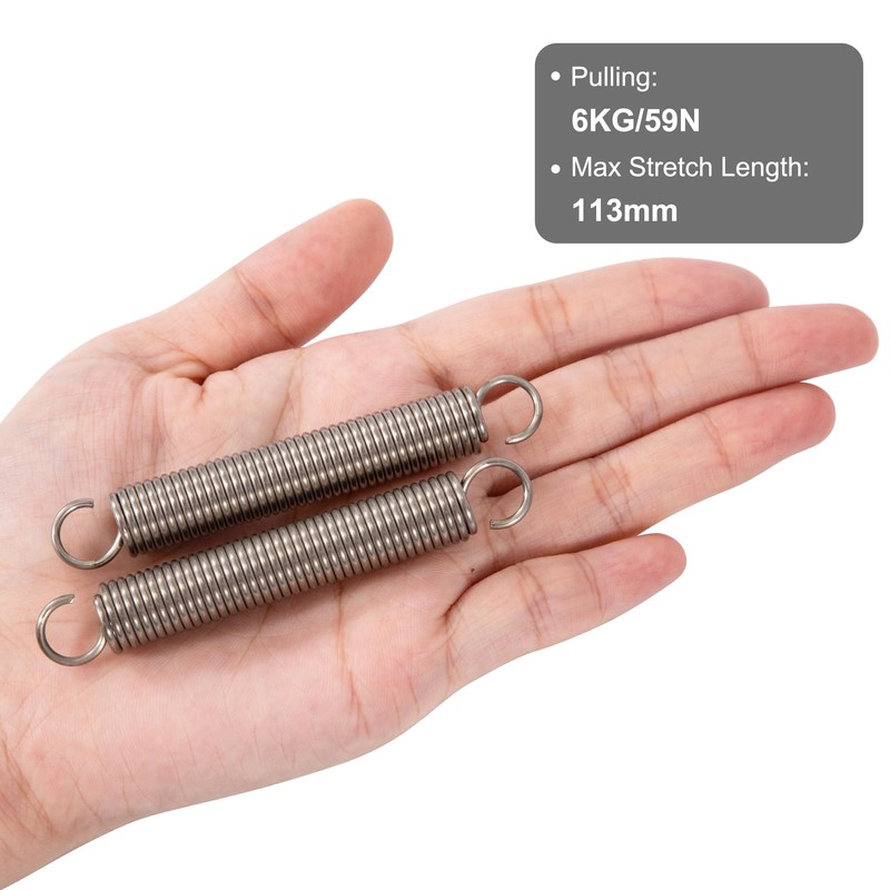 GUNGY Tension Springs with Hooks Stainless Steel Tension Spring 80
