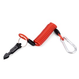 NQEUEPN NQEUEPN Trailer Breakaway Cable, 4ft Trailer Emergency Brake Cable High Rebound Camper Safety Break Away Cable Spring Breakaway Coiled Cable for Emergency Connecting RV Trailer