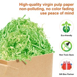 Darfukei Shredded Paper For Gift Baskets, Crinkle Paper Filler 1/2LB (8 oz) for easter basket grass, Crinkle Cut Paper Shred For Birthdays, Weddings,Boxes Bags, Anniversaries, Gift Wrapping