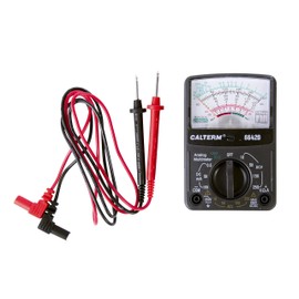Calterm 66420 Multímetro analógico eléctrico, 5 funciones y 12 rangos, 300 V CACC                                                                     