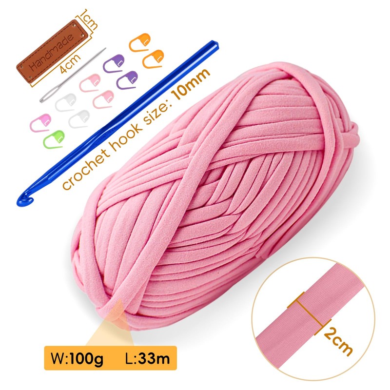 T Shirt Yarn for Crocheting 100gx4 Chunky Crochet Yarn Elastic