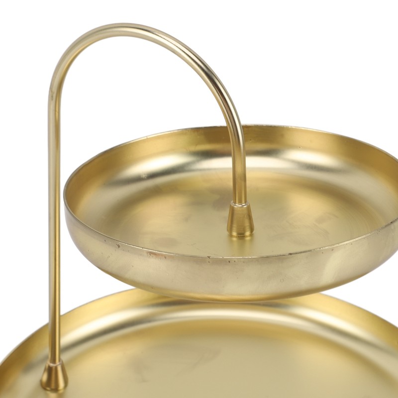 2 Tier Jewelry Tray Elegant Simple Sturdy Stable Metal Multi