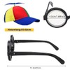Puedno Propeller Hat Colourful Propeller Hat Helicopter Cap with Idiots
