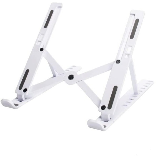MS Partner Laptop Stand (White) Tablet, PC Stand, Foldable, Adjustable, Portable