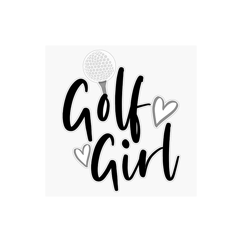 Golf Girl Bumper Sticker Vinyl Decal 5 inches