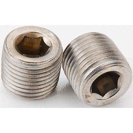 JEGS Stainless Steel Pipe Plugs | 1/8 “ NPT | Internal Hex | 2 Per Package | Male Threads | Made In USA