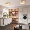TYNCEAOL Modern Dimmable Round LED Flush Mount Ceiling Light Fixture,