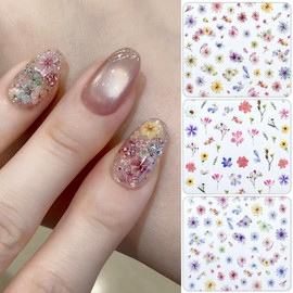 LISMYAKEY Nail Seal, Flower Hydrangea, Cherry Blossom Petals, Ins, Flower Pattern, Rainy Season, Purple, Spring, Summer, DIY Set of 3 (Fukuoka - Set of 3)