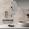 OVENTE 7" Wall Mounted Makeup Mirror with 1X/10X Magnification, Double