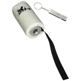 D.T. Systems Super-Pro Dog Training Launcher Dummy, Bright White with Black Streamer with Free Out Rider Pro Whistle