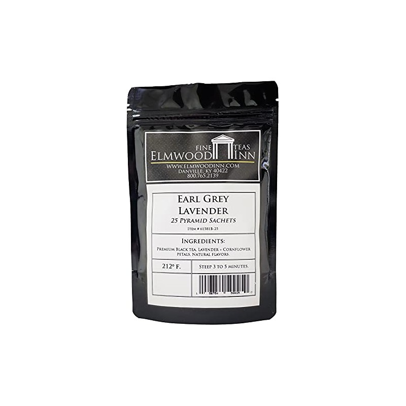 Elmwood Inn Fine Teas, Earl Grey Lavender Black Tea, 25