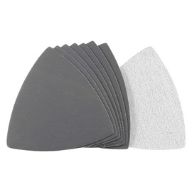 TA-VIGOR 8Pcs 1500 Grit Triangular Sandpaper, 90mm Hook and Loop Sanding Pad Fit 3-1/2 Oscillating Multi-Tool, Electrostatic Sand Planting Sanding Paper Silicon Carbide for Wet and Dry Use