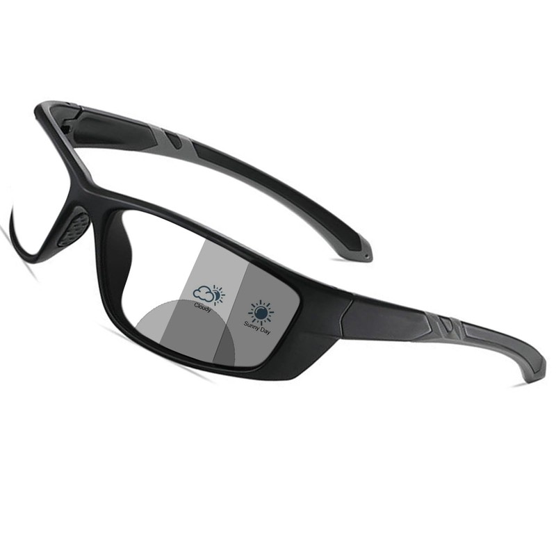 Transition Photochromic Bifocal Reading Glasses For Men Women Wrap Around