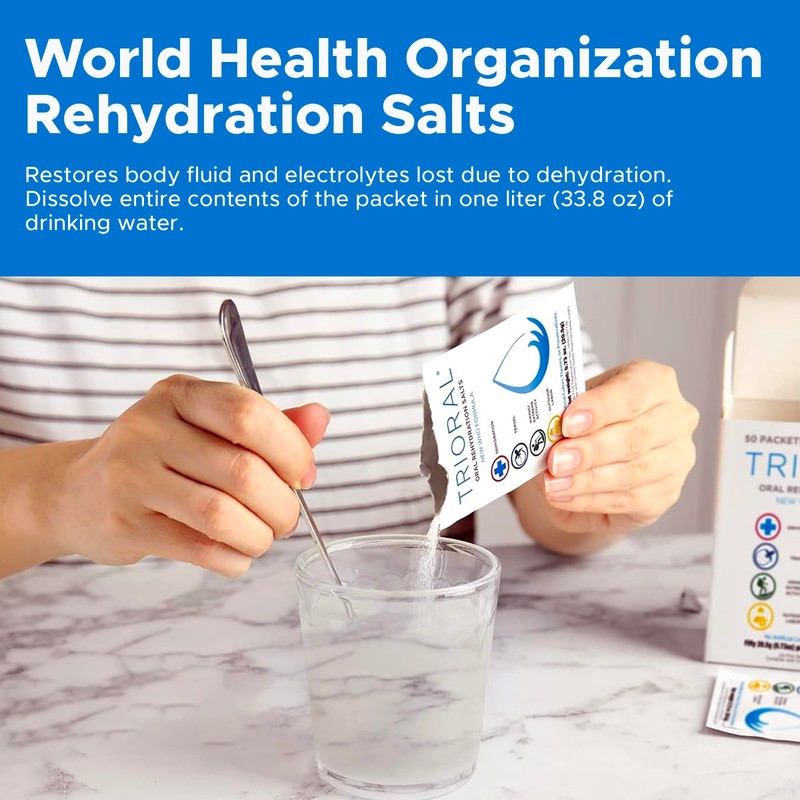 TRIORAL Hydration Electrolytes Powder (100Pack)-Rapid Rehydration Solution,Essential Hydrating Formula,Combat Dehydration