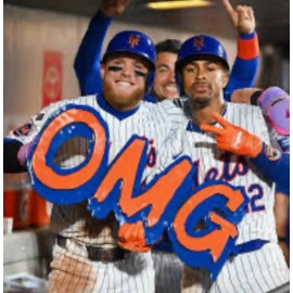 12 CUSTOM ORDER OMG Mets baseball 3D SIGN ART 12 inch man cave NEW NY NEW York