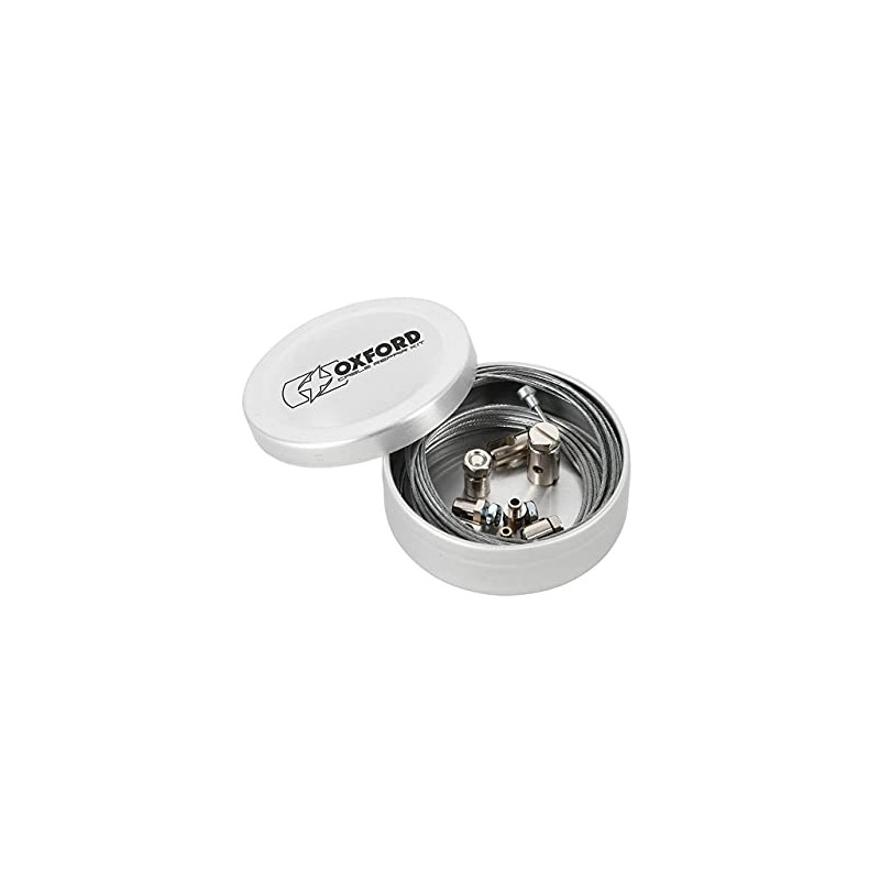 Oxford Motorcycle Scooter Cable Repair Kit OX774, Silver