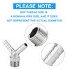 ERGAOBOY 2 Pcs 304 Stainless Steel Y Barbed Fitting Hose
