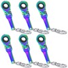 Remuuly 6 Pcs 10 mm Ratchet Wrench Keychain Key Ring