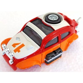 Johnny Lightning VW Baja Bug RedWhiteOrange JL XtracTion Snap On Slot Car BODY for AFX auto world