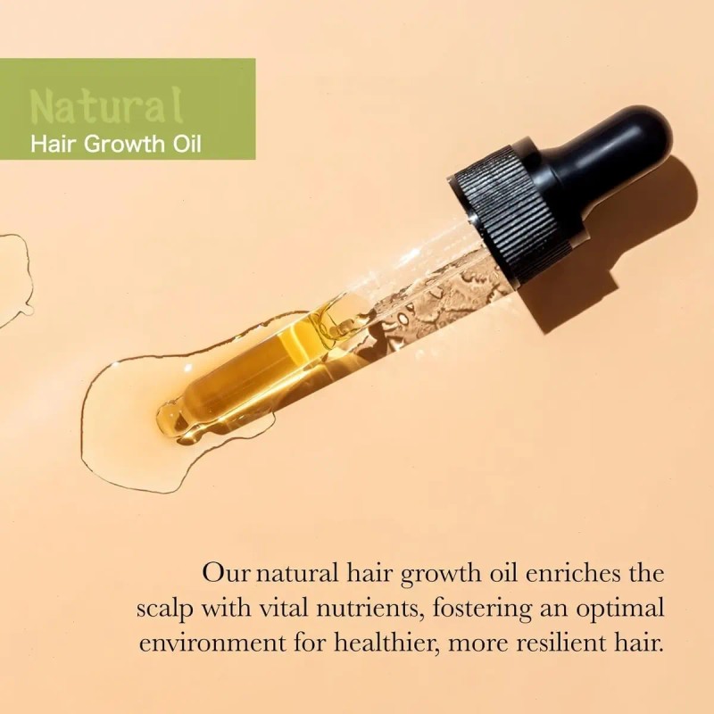 Aceite Vegano Natural Para El Crecimiento Del Cabello