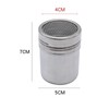 Stainless Steel Powder Sifter with Lid, Coffee Sugar Flour Jar