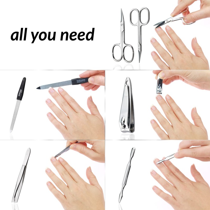 Manicure set made in Germany - 7 piece stainless steel
